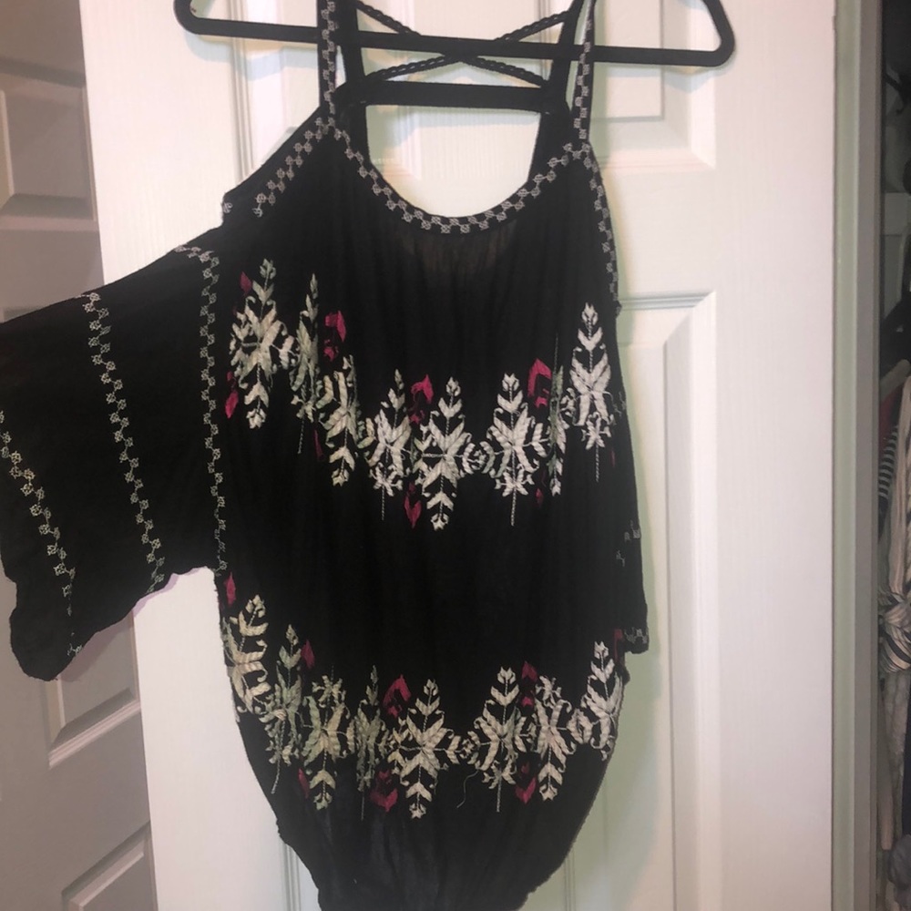 Free People Cutout Shoulder Top